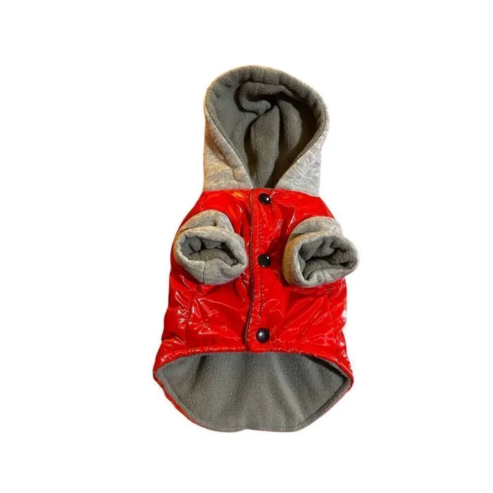 H dog 1pc pet dog clothing hooded puffer fleece small